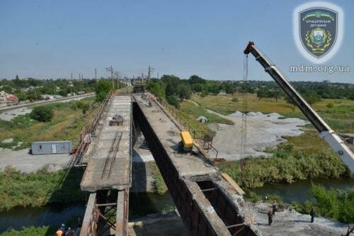 Восстановление ж/д моста через Кальчик идет по графику
